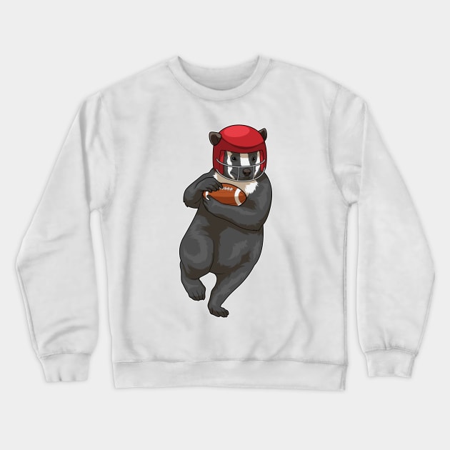 Honey badger American Football Sports Crewneck Sweatshirt by Markus Schnabel